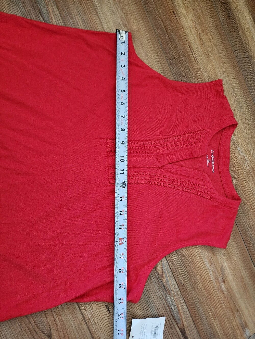 Croft & Barrow Tank Top Women's XL Red Cotton Modal NEW - Picture 8 of 10